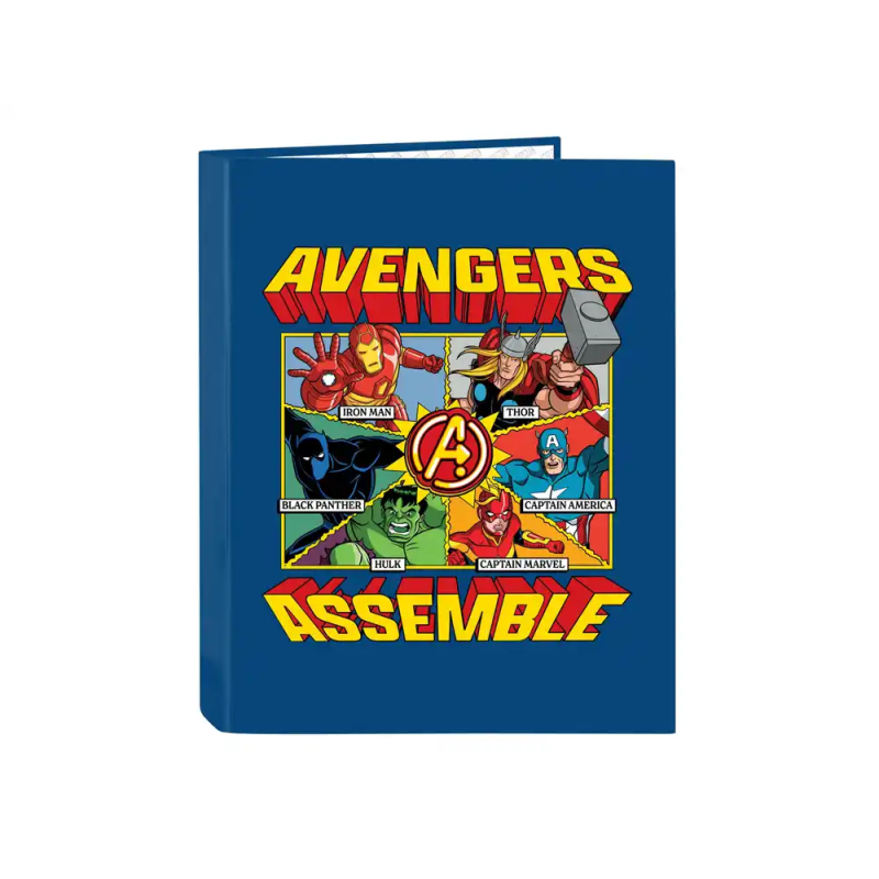Carpeta carton folio 4 anillas mixtas safta avengers