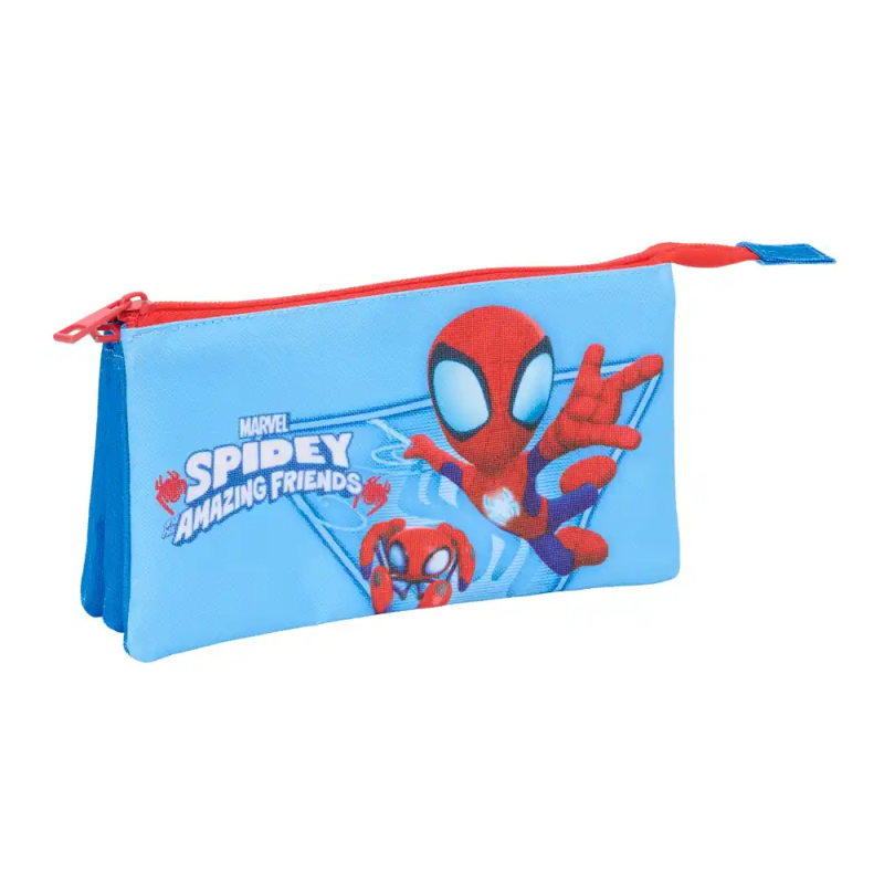 Bolso escolar portatodo safta triple spidey 120x220x30 mm