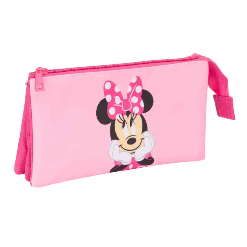 Bolso escolar portatodo safta triple minnie mouse 120x220x30 mm