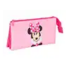 Bolso escolar portatodo safta triple minnie mouse 120x220x30 mm