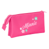 Bolso escolar portatodo safta triple minnie mouse 120x220x30 mm