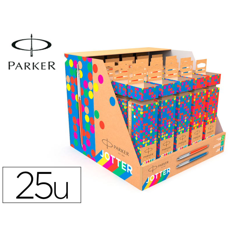 Boligrafo parker jotter originals cracker expositor de 25 unidades surtidas