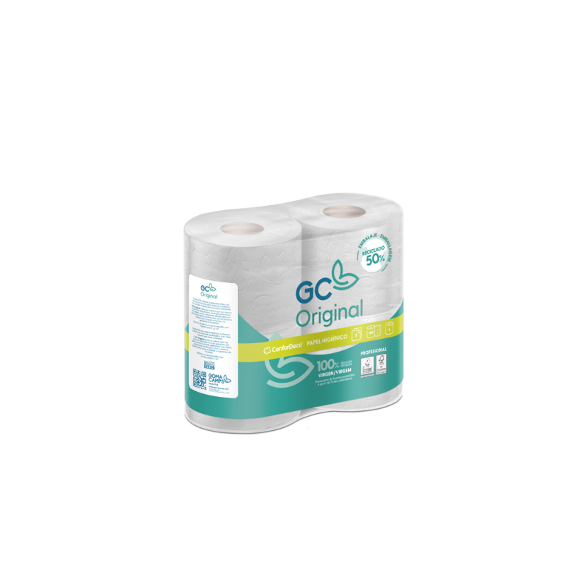 Papel higienico olimpic 2 capas-96,3mm ancho x 17,98m largo paquete de 4 rollos