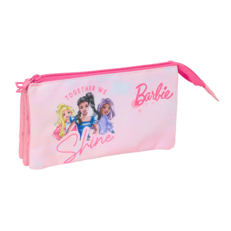 Bolso escolar portatodo safta triple barbie 120x220x30 mm