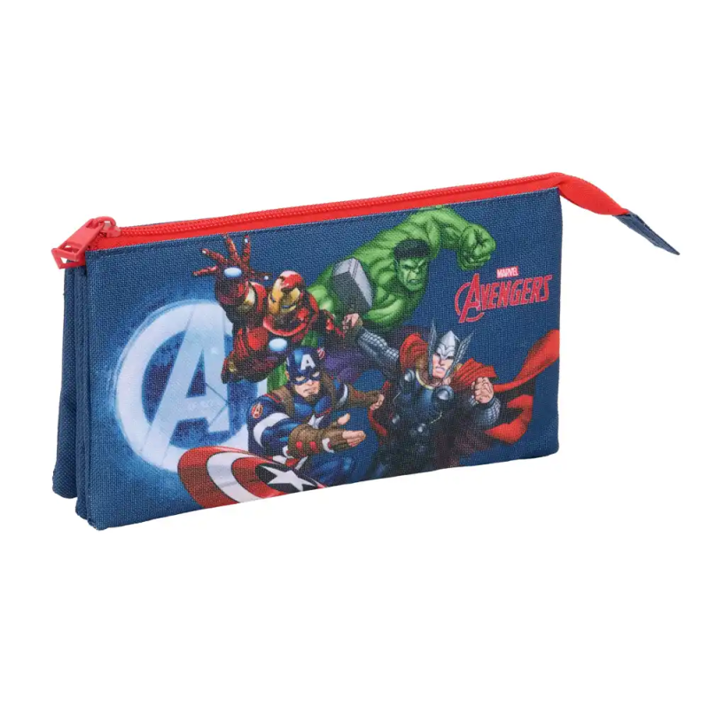 Bolso escolar portatodo safta triple avengers 120x220x30 mm