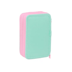 Plumier escolar safta triple 37 piezas stitch 195x125x55 mm