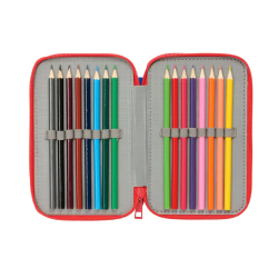 Plumier escolar safta triple 37 piezas spidey 195x125x55 mm