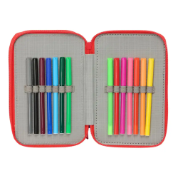 Plumier escolar safta triple 37 piezas spidey 195x125x55 mm