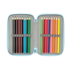 Plumier escolar safta triple 37 piezas peppa pig 195x125x55 mm