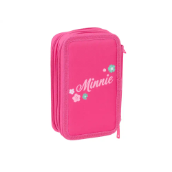 Plumier escolar safta triple 37 piezas minnie mouse 195x125x55 mm