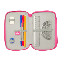 Plumier escolar safta triple 37 piezas minnie mouse 195x125x55 mm