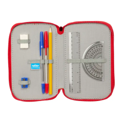 Plumier escolar safta triple 37 piezas mickey mouse 195x125x55 mm