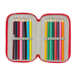 Plumier escolar safta triple 37 piezas mickey mouse 195x125x55 mm