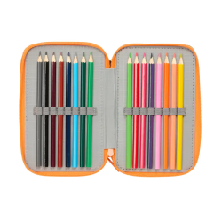 Plumier escolar safta triple 37 piezas jurassic world 195x125x55 mm