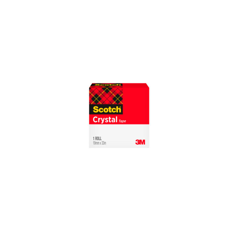 Cinta adhesiva scotch supertransparente 33 mt x 19 mm 600/1933ci