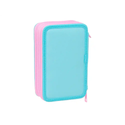 Plumier escolar safta triple 37 piezas gabby's dollhouse 195x125x55 mm