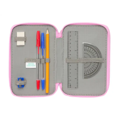 Plumier escolar safta triple 37 piezas gabby's dollhouse 195x125x55 mm