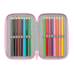 Plumier escolar safta triple 37 piezas gabby's dollhouse 195x125x55 mm