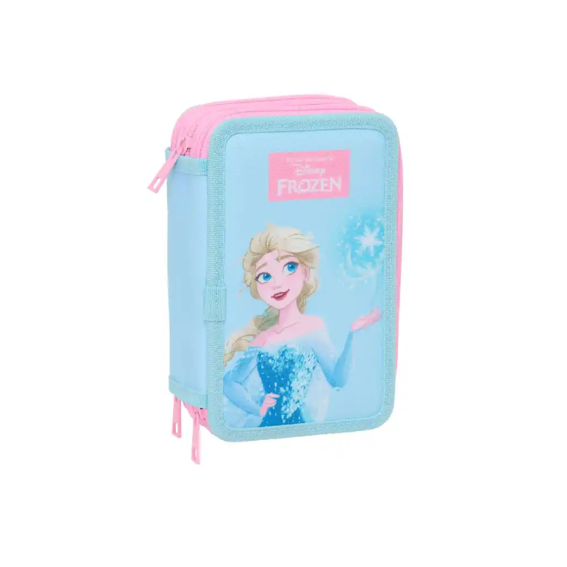 Plumier escolar safta triple 37 piezas frozen 195x125x55 mm