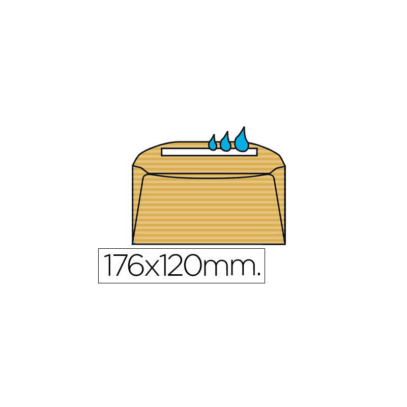 Sobre liderpapel n.8 crema comercial normalizado 120x176mm engomado caja de 500 unidades