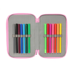 Plumier escolar safta triple 37 piezas frozen 195x125x55 mm