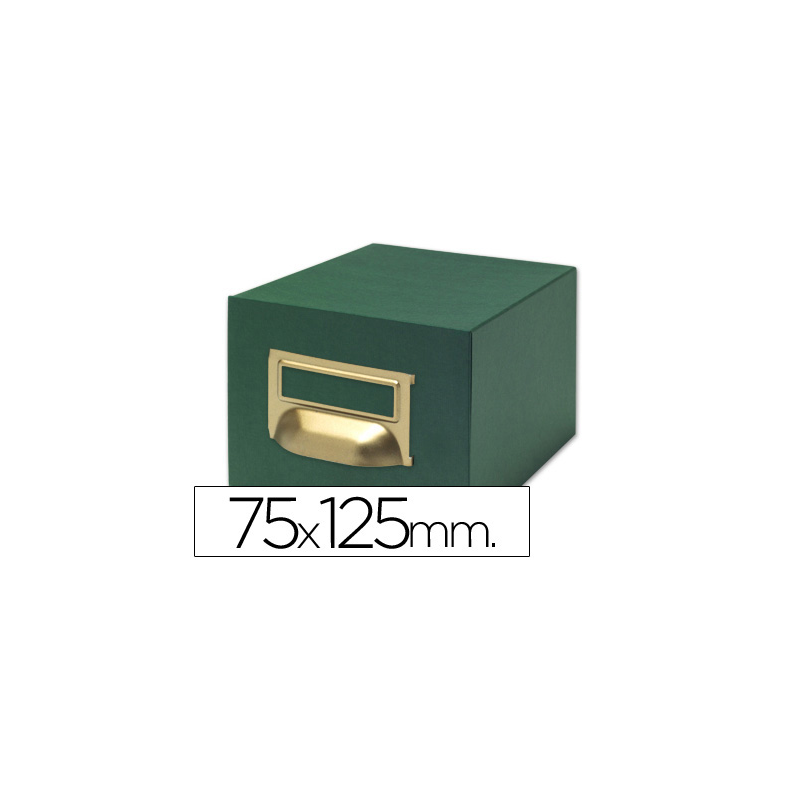 Fichero fichas tela verde 500 fichas n.2 tamaño 75x125 mm
