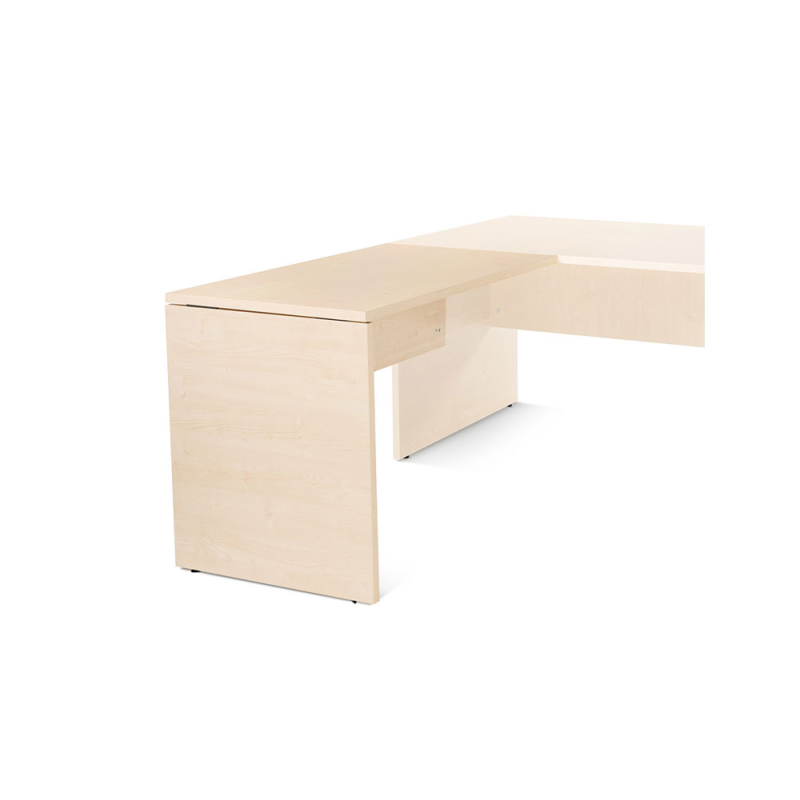 Ala para mesa rocada serie work 100x60x76 cm derecha o izquierda acabado aa01 haya/haya