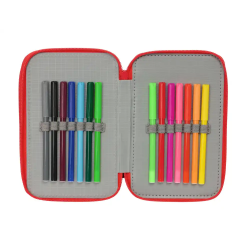 Plumier escolar safta triple 37 piezas avengers 195x125x55 mm