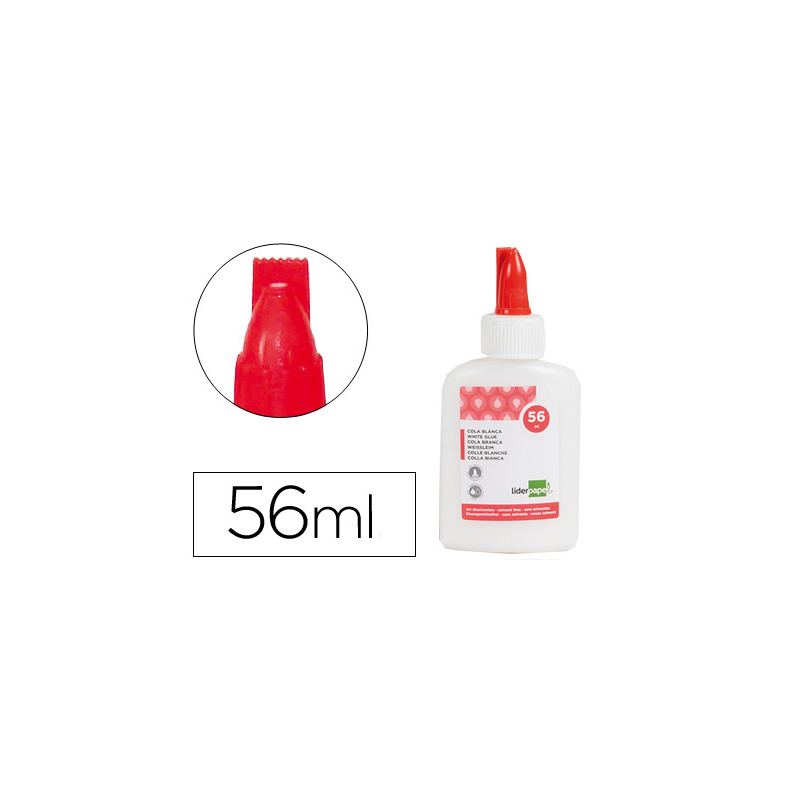 Pegamento cola blanca lavable liderpapel bote de 56 ml