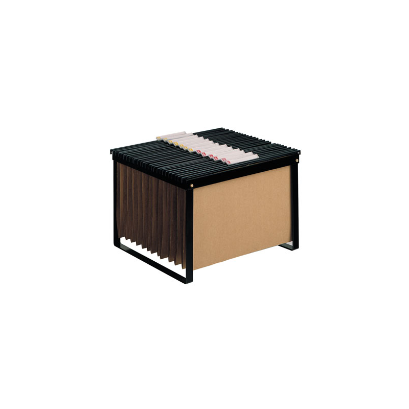 Soporte para carpetas colgante q-connect negro bastidor de sobremesa para carpetas tamaño folio y din a4