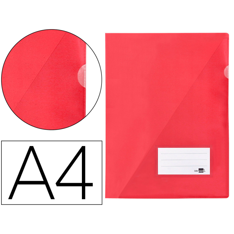 Carpeta liderpapel dossier a4 uñero color rojo