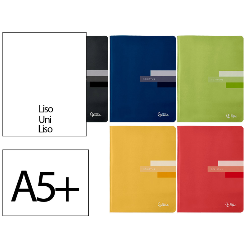 Libreta liderpapel scriptus a5 plus 48 hojas 90gr liso sin margen