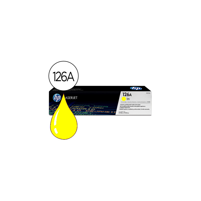 Toner hp laserjet cp1025 mfp m175a ce312a amarillo 1000 pag