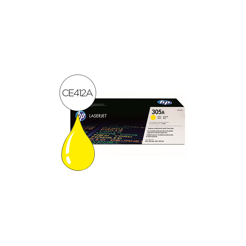 Toner hp 305a laserjet m351/m451/m375/m475 amarillo - 2600 pag -