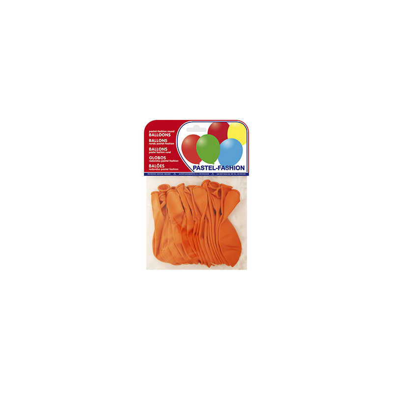 Globo 100% latex biodegradable pastel naranja bolsa de 20 unidades