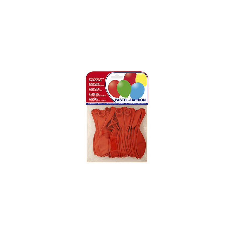 Globo 100% latex biodegradable pastel rojo bolsa de 20 unidades