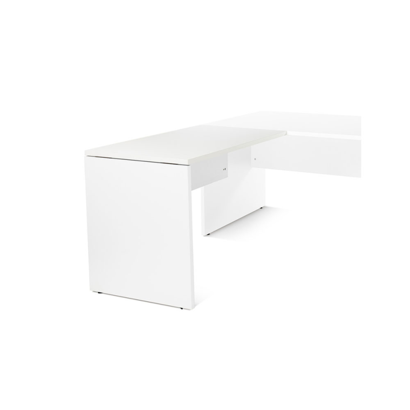 Ala para mesa rocada serie work 100x60 cm derecha o izquierda acabado aw04 blanco/blanco