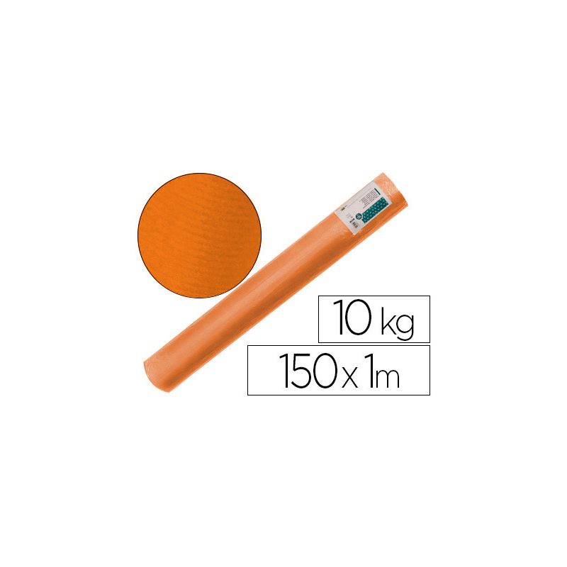 Papel kraft verjurado liderpapel naranja ancho 1 mt longitud 150 mt gramaje 65 gr peso 10 kg