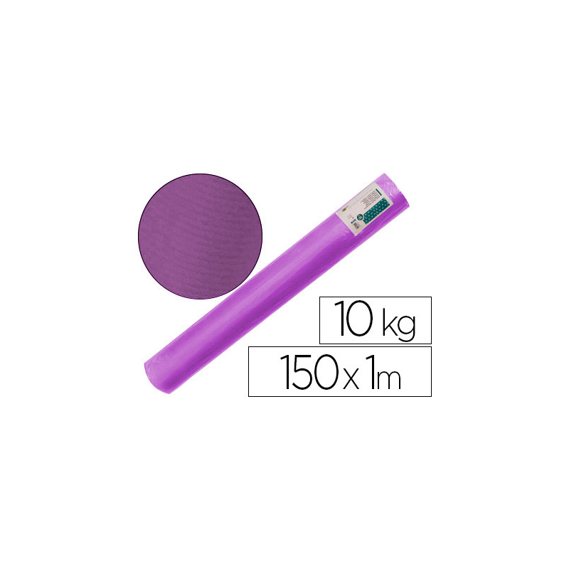 Papel kraft verjurado liderpapel violeta ancho 1 mt lomgitud 150 mt gramaje 65 gr peso 10 kg