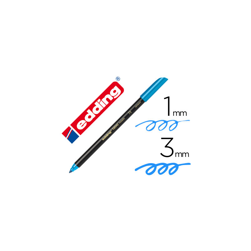 Rotulador edding punta fibra 1200 azul metalizado n 73 punta redonda 1-3 mm