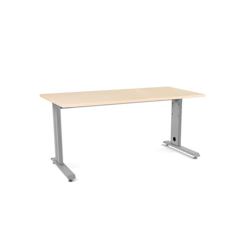 Mesa de oficina rocada metal 2002ac01 gris/haya 160x80 cm