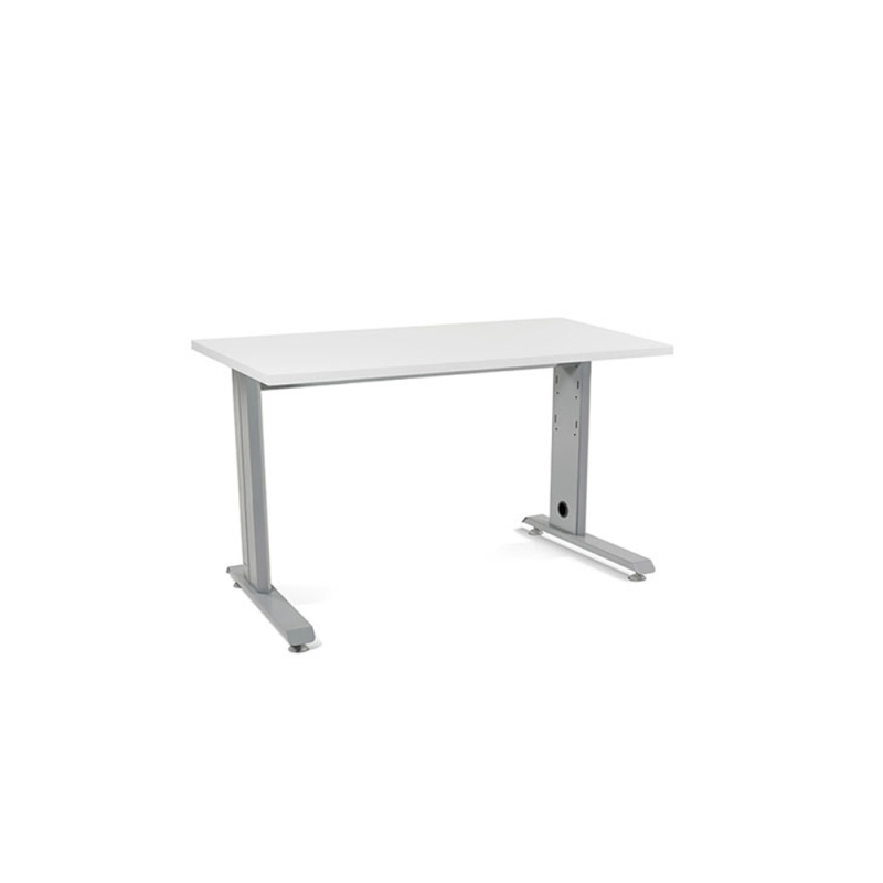 Mesa de oficina rocada metal 2000ac04 gris/blanco 120x60 cm
