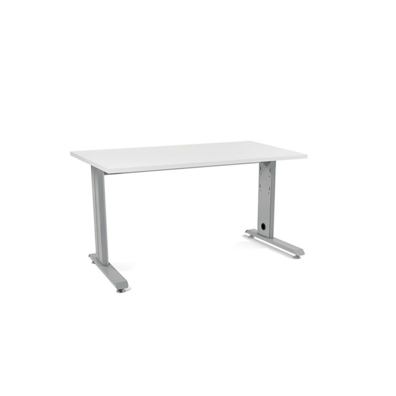 Mesa de oficina rocada metal 2001ac04 gris/blanco 140x80 cm