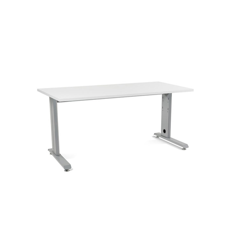 Mesa de oficina rocada metal 2002ac04 gris/blanco 160x80 cm