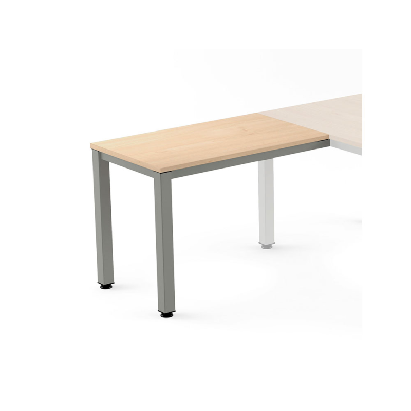 Ala para mesa rocada serie executive 60x100 cm derecha o izquierda acabado gris/haya