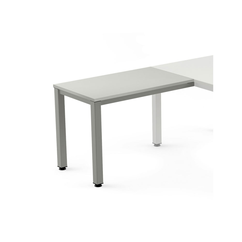 Ala para mesa rocada serie executive 60x100 cm derecha o izquierda acabado gris/gris