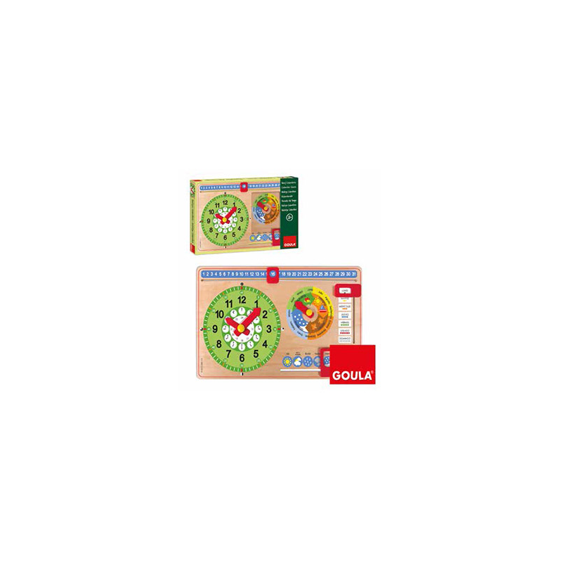 Juego goula didactico reloj calendario castellano