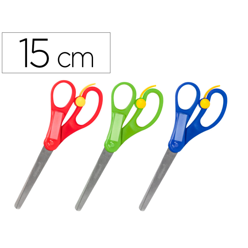 Tijera liderpapel 15 cm con resorte para facilitar el corte unidad
