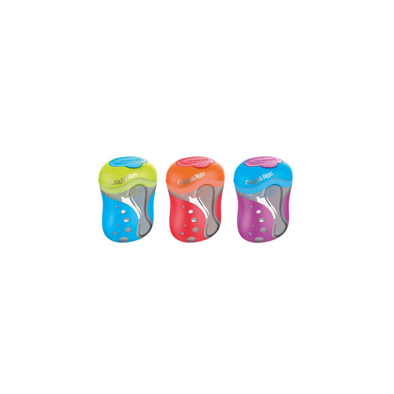 Sacapuntas color peps 2 usos con deposito colores surtidos