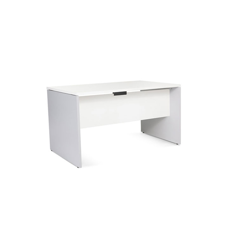 Mesa oficina rocada serie work 140x80 cm acabado an04 gris/blanco